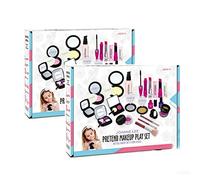 Coolstuffx Girls Pretend Makeup set, safe, no real makeup substance, so no mess, no stains. Cosmetic beauty kit, with cosmetic bag (Pack of 2)