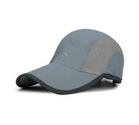 Cooltto Quick Dry Baseball Cap for Running Golf and Hiking, Baseball Hats Men’s Mesh Breathable Lightweight UPF50+ Adjustable Unstructured Running Golf Summer Sun Cap (Light Grey)