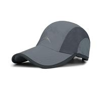 Cooltto Quick Dry Baseball Cap for Running Golf and Hiking, Baseball Hats Men’s Mesh Breathable Lightweight UPF50+ Adjustable Unstructured Running Golf Summer Sun Cap (Dark Grey)