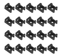 Coolty 150pcs Black Cable Tie Mounts, Cable Tie Bases, Saddle Type Mount Wire Tie Base Holder, 23mmx16mm
