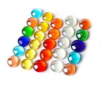 Coolty Decorative Glass Pebbles, Stones Beads Rounded Vase Nuggets Stones, Gems, 230PCS (1KG), Mixed