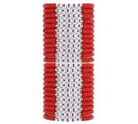 Cooluckday Cheer Bracelets for Team Cheer Gifts Cheerleader Gifts Set for Women Teen Girls Cheer Stuff Stackable Clay Y2k Friendship Bracelets(Black/White/Pink/Red/Green/Blue), Red Cheer Bracelets