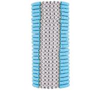 Cooluckday Cheer Bracelets for Team Cheer Gifts Cheerleader Gifts Set for Women Teen Girls Cheer Stuff Stackable Clay Y2k Friendship Bracelets(Black/White/Pink/Red/Green/Blue), 24pcs Cheer Bracelets