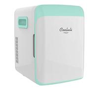 Cooluli 10L Mini Fridge for Bedroom - Car, Office Desk & College Dorm Room - 12V Portable Cooler & Warmer for Food, Drinks, Skincare, Beauty, Makeup & Cosmetics - AC/DC Small Refrigerator (Turquoise)