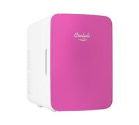 Cooluli 10L Mini Fridge for Bedroom, Car, Office Desk & Dorm - Portable Thermoelectric Cooler & Warmer for Food, Drinks, Skincare - Compact Refrigerator with Glass Front, Pink