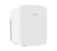 Cooluli 15L Mini Fridge for Bedroom-Car, Office Desk&College Dorm Room-12v Portable Cooler&Warmer for Food, Drinks, Skincare, Beauty&Makeup-AC/DC Small Refrigerator with Glass Front, White, I15L2W