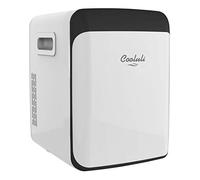 Cooluli 15L Mini Fridge for Bedroom Car,Office Desk & College Dorm Room 12V Portable Cooler & Warmer for Food,Drinks,Skincare,Beauty,Makeup & Cosmetics AC/DC Small Refrigerator (White),CL15L2W