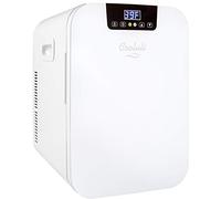 Cooluli 20L Mini Fridge For Bedroom - Car, Office Desk & College Dorm Room - Glass Front & Digital Temperature Control - 12v Small Refrigerator for Food, Drinks, Skincare, Beauty & Breast Milk (White)