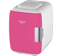 Cooluli Skincare Mini Fridge for Bedroom - Car, Office Desk & Dorm Room - Portable 4L/6 Can Electric Plug In Cooler & Warmer for Food, Drinks, Beauty & Makeup, 12v AC/DC & Exclusive USB, Fuchsia