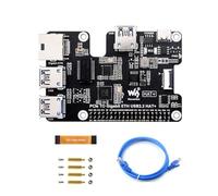 coolwell PCIe to Gigabit Ethernet and USB 3.2 Gen1 HAT for Raspberry Pi 5 with 3x USB 3.2 Gen1, 1x Gigabit Ethernet
