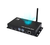 coolwell PoE Mini-Computer Based on Raspberry Pi Compute Module 4 (CM4 NOT Included), Rich Peripheral Connectors, Metal Case, Cooling Fan Inside