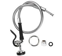 COOLWEST Pre-Rinse Hose with Spray Valve 38 Inch Flexible Stainless Hose