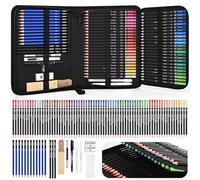 Coolzon 95 pcs Drawing Pencils Sketch Pencils, Artist Set Drawing Case with Sketch/Charcoal/Graphite Pencil, Eraser Knife Expander in Pencil Case