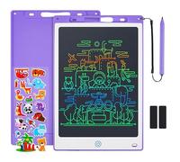 Coolzon Colourful LCD Writing Tablet Kids, 12 Inch Erasable Writing Tablet with Lock Function Kids Drawing Pad for Painting Drawing and Memo Lists,Free Animal Cartoon Stickers,Purple
