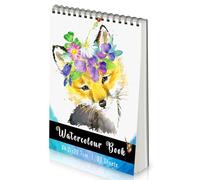Coolzon Watercolour Paper A4 Sketchbook with 30 Sheets Acid-Free Drawing Watercolour Pad 160 GSM Art Supplies for Artists Adults Teens Kids