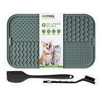 Coomazy Licky Mats for Dogs Large Dog Slow Feeding Lick Mats with Suction Cup Boredom and Anxiety Reducer Lick Mats for Dogs Dark Green