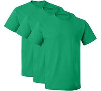 Coombb® 3 Pack Kids Cotton Rich Plain T Shirts Crew Neck Short Sleeve Value Weight Classic Fit Casual Top Kelly 5-6 Years