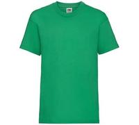 Coombb® Kids Cotton Rich Plain T Shirts Crew Neck Short Sleeve Value Weight Classic Fit Casual Top Kelly Green 7 to 8 Years
