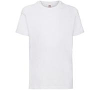 Coombb® Kids Cotton Rich Plain T Shirts Crew Neck Short Sleeve Value Weight Classic Fit Casual Top White 5 to 6 Years