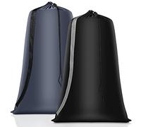 Coomee Heavy Duty Laundry Bag 2 Pack XL Nylon Laundry Bags with Straps, Washable Large Dirty Clothes Organizer with Drawstring Closure, Travel Washing Bag Fit a Laundry Hamper or Basket