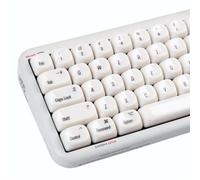 COOMICKEY 140 Keys White PBT Keycaps MOA Profile Keycap Set Minimalist White Mac Style Custom Cute Ceramic Keycaps for MX Switches Mechanical Keyboard