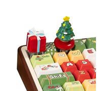 COOMICKEY 2Pcs Funny Keycaps, Custom Christmas Theme 3D Artisan Keycaps, Cute ESC Key Caps Personalized Replacement Key Caps for Cherry MX Mechanical Gaming Keyboards（Christmas Tree, Gift Boxes）