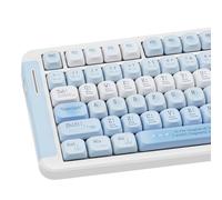 COOMICKEY Blue PBT Keycaps, MOA Profile Keyboard Keycaps, Dye-Sub Keycap Set 120 Keys Cute Key Cap for 61/64/68/84/87/100/104/108 Cherry MX Switches Gaming Mechanical Keyboards