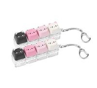 COOMICKEY Cute Cat Keyboard Fidget Toy Clicker Keychain for Adults