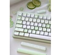 COOMICKEY Cute Green PBT Keycaps - 143 Keys, 5-Side Dye-Sublimation - FOA Profile Ergonomic Keycaps Compatible with 60% 65% 75% TKL 100% Cherry MX Mechanical Keyboards