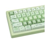COOMICKEY Matcha Green Keycaps PBT, Spring Theme 60 75 100 Percent, Cute Key caps Custom 131 Keys, Cherry Profile for 61/68/84/87/98/100 Cherry Gateron MX Mechanical Gaming Keyboards