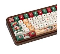 COOMICKEY PBT Keycaps 130 Keys Cherry Profile Key Cap Cute Keycaps Dye-Sublimation Christmas Custom Keycap Set for Cherry Gateron MX Swithes Mechanical Keyboards