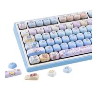 COOMICKEY PBT Keycaps 136 Keys Cute Keycaps Dye Sublimation Kawaii Keycap MOG Profile Custom Keycap Set for Cherry Gateron MX Swithes Mechanical