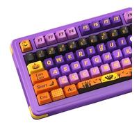 COOMICKEY PBT Keycaps, 138 Keys Pumpkin Ghost Halloween Theme Cherry Profile Keycaps Dye-Sublimation, Cute Custom Keyboard Keycap Set for MX Switches Mechanical Gaming Keyboard