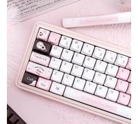 COOMICKEY PBT Keycaps 60 65 75 100 Percent, MOA Profile Keycaps Dye-Sublimation, Pink Chocolate 149 Key Custom Keyboard Keycaps Set for 61/64/68/84/87/100/104/108 Cherry MX Mechanical Keyboard