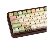 COOMICKEY PBT Keycaps Bear Forest Green Cute 150 Keys MX Switch Key Cap