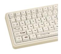 COOMICKEY PBT Keycaps, Chocolate Keycaps 60 65 75 100 Percent, Cute Key caps Dye Sub, Custom 148 Keys Cherry Profile for 61/68/84/87/98/100 Cherry Gateron MX Mechanical, White
