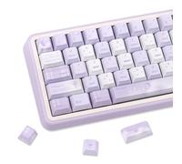 COOMICKEY PBT Keycaps, Dreamy Purple Custom Creamy Keycaps 60 75 100 Percent 145 Keys Cherry Profile Key Cap Set for 100% 75% 65% 60% US UK Layout Mechanical Keyboard