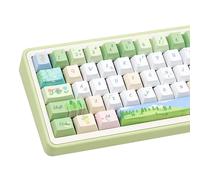 COOMICKEY PBT Keycaps Forest Picnic Green White 145 Keys MX Switch Key Cap