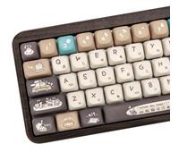 COOMICKEY PBT Keycaps - MOA Profile Cute Anime Custom Keycaps, 133 Keys Dye-Sub Set for ANSI Layout 61/64/87/104/108 Keys Mechanical Keyboard