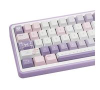 COOMICKEY PBT Keycaps, Purple Keycaps 60 65 75 100 Percent, Cute Custom Key caps, Cherry Profile 145 Keys Set for Cherry Gateron MX Switche Keyboard(Only Keycap)