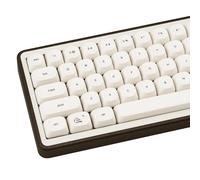 COOMICKEY PBT Keycaps Set 124 Keys, Minimalist Style Custom White Cat Keyboard Dye-Sublimation MOA Profile Keycaps 60 65 75 100 Percent