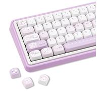 COOMICKEY Pink Sheep Theme Keycaps 130 Keys, MOA MOA Profile PBT Keycaps Set, Dye Sublimation Cute Key Cap, Custom Keyboard Caps for Cherry MX Switches Mechanical Gaming Keyboard 60% 75% 100%