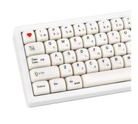 COOMICKEY White Keycaps - MOA Profile Japanese Custom Keycap Set, Minimalist White Mac Style 134 Keys, Cute Ceramic Textured Keycaps for MX Switches Mechanical Keyboard