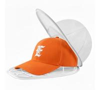 COONE Baseball Cap Washing Cage, Collapsible Hat Washer Cage for Washing Machine & Dishwasher, Cap Cleaner with Mesh Bag for Flat/Curved Hats, Laundry Accessories (White Frame & Mesh)