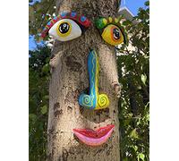 coonoe Tree Faces Decor Outdoor, Weather-Resistant Creative Colorful Funny Tree Face for Outdoor Garden Yard Decor-Art Unique Faces for Trees