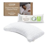 Coop Home Goods Original Crescent Adjustable Pillow, Queen Bed Pillows for Shoulder, Neck & Head Support, Crescent Foam Pillows - Medium Firm for Back & Side Sleeper, CertiPUR-US/GREENGUARD Gold