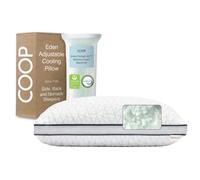 Coop Home Goods The Eden Pillow - Ultra Tech Cover With Gusset - Adjustable Fill Features Cooling And Hypoallergenic Gel And Diamond Dust Infused Memory Foam With Fiberfill Queen White