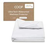 Coop Home Goods Ultra Luxe Bamboo Derived Viscose Rayon Mattress Pad Protector Cover - Cooling Waterproof Hypoallergenic Topper Queen White