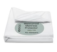Coop Home Goods Ultra Luxe Bamboo Derived Viscose Rayon Mattress Pad Protector Cover - Cooling Waterproof Hypoallergenic Topper Queen White