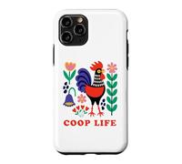 Coop Life Folk Art Rooster Scandi Design Case for iPhone 11 Pro